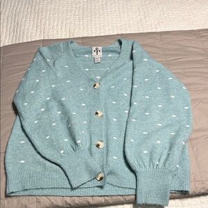 Elegant Teal Button-Up Cardigan